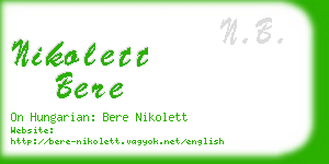 nikolett bere business card